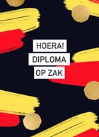 hoera diploma op zak met belgische vlag